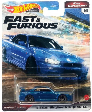 Mattel hotwheels Premium Nissan R34 GTR - Premium Nissan R34 GTR