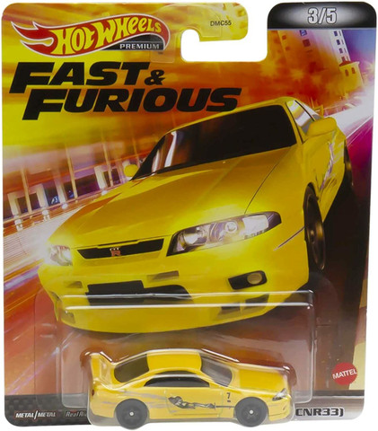 Mattel hotwheels Nissan Skyline GTR R33 Fast and Furious Retro