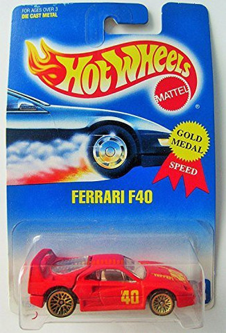 HotWheels Ferrari F40 赤 1:18 Mattel hotwheels Ferrari f40 1995 Gold medal speed (red) pack of 1