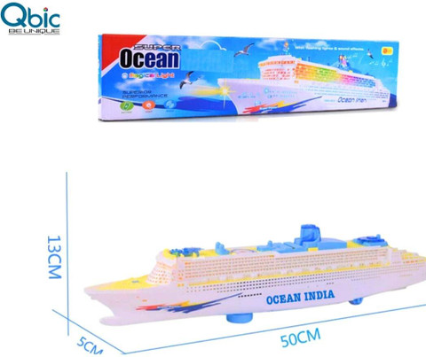 QBIC Cruise Ship Model Automatic Ocean Liner with Musical Flashing