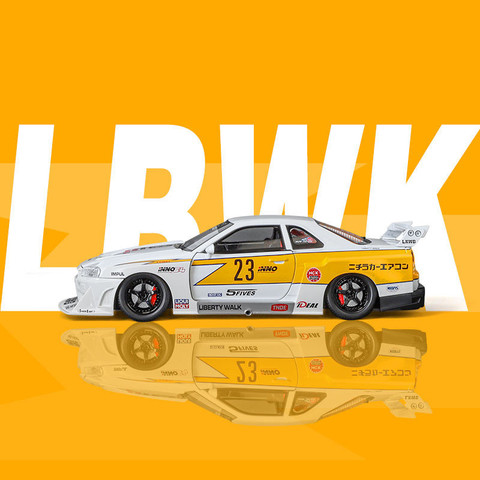 Just craft 1/24 Nissan GTR R34 Skyline LBWK Diecast Metal Racing