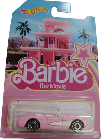 Hot Wweels　BARBIE　THE MOVIE　バービー　コルベット HOT WHEELS 1956 Corvette Barbie the Movie Die Cast Car New Edition