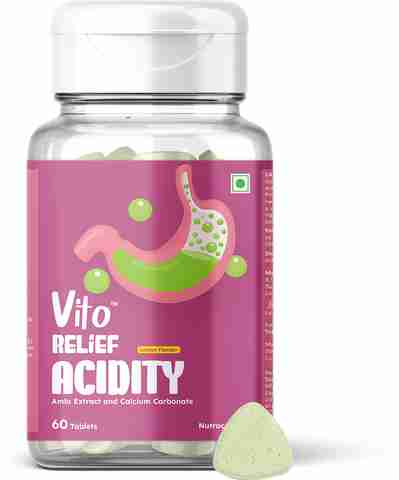 Vito Daily Acidity Relief Antacid Chewable Tablet Heartburn and Acid ...