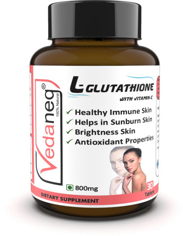 glutathione 800 VedaneQ L-Glutathione tablet for skin Hair and Nail 800 mg Price in India