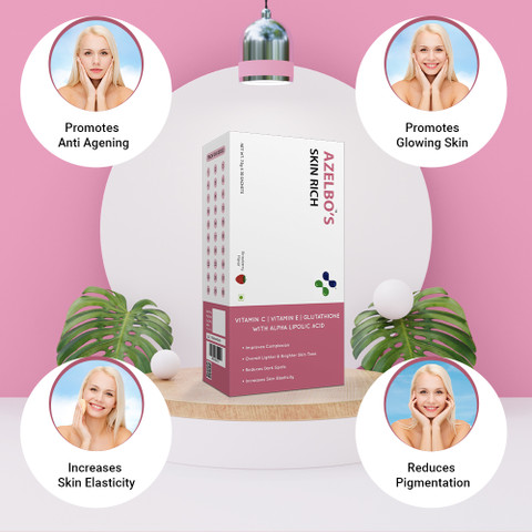 Azelbo Nutra Azelbo's Skin Rich | L - Glutathione - 500mg | Beta Carotene  5000 mcg Price in India - Buy Azelbo Nutra Azelbo's Skin Rich | L -  Glutathione - 500mg