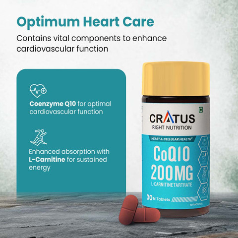 CRATUS Right Nutrition COQ10 for Heart Health&Cellular Energy Support L- Carnitine, Zinc Price in India - Buy CRATUS Right Nutrition COQ10 for Heart  Health&Cellular Energy Support L-Carnitine, Zinc online at Flipkart.com
