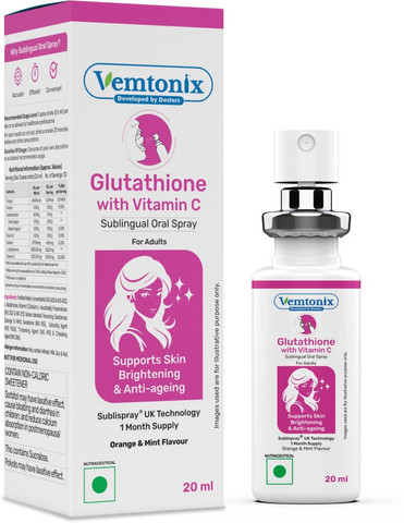 VEMTONIX Glutathione Sublingual Oral Spray | Skin Glow & Antioxidant Support | Berry Mint Price in India - Buy VEMTONIX Glutathione Sublingual Oral Spray | Skin Glow & Antioxidant Support