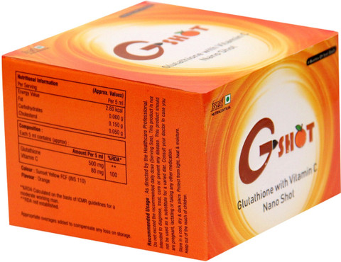 G Shot Glutathione + Vitamin C Oral Nano Shot Price in India - Buy