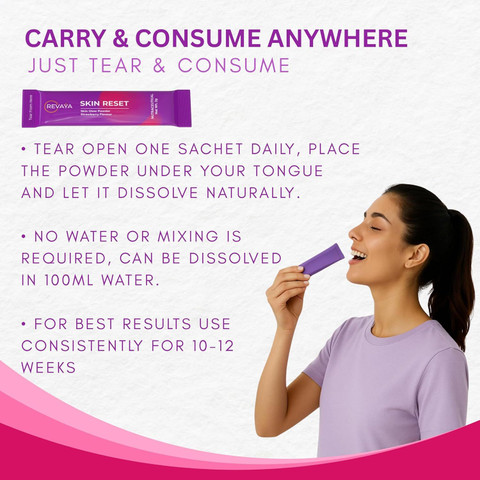 glutathione powder under tongue Revaya Skin Reset L-Glutathione & Vitamin C Powder For Skin Glow,  Whitening, 15 Sachets Price in India