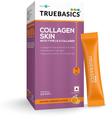 truebasics glutathione TRUEBASICS Collagen Skin with L-Glutathione, Biotin, Vitamin C, Clinically  Researched Price in India