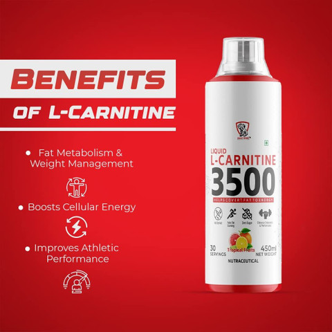 Daily Dose Nutrition L-Carnitine Liquid 3500Mg For Fast Fat Metabolism  &Increase Athletic Performance Price in India