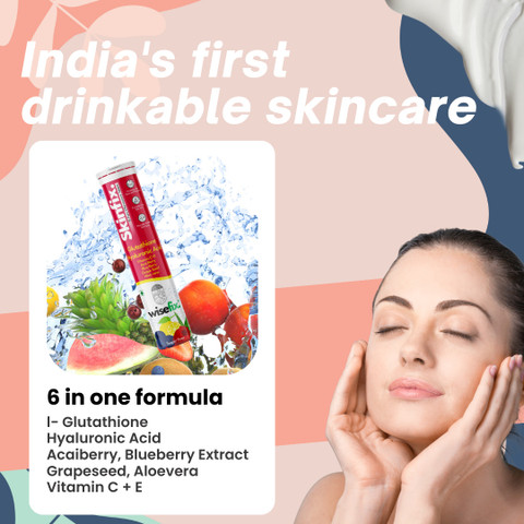 Wisefix Skin Fix Glutathione 600mg Water Soluble Tablets With Hyaluronic,  Vit C & E Price in India - Buy Wisefix Skin Fix Glutathione 600mg Water  Soluble Tablets With Hyaluronic, Vit C &
