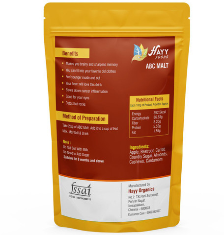 HAYYFOODS ABC Malt - ABC (Apple Beetroot & Carrot) - 100% Natural ...