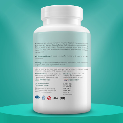 earthsome GLUCOSAMINE SULPHATE TAB+JOINT FLEX | JOINT LUBRICATION | 60  TABLETS Price in India - Buy earthsome GLUCOSAMINE SULPHATE TAB+JOINT FLEX  | JOINT LUBRICATION