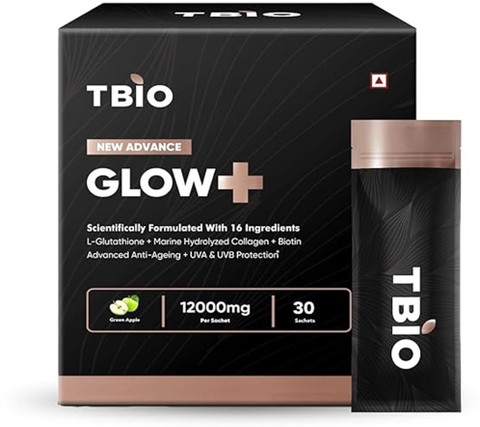 glutathione 12000mg TBIO 12000mg/Sachet Collagen Powder, L-Glutathione &12 Nutrients Green  Apple Flavour Price in India