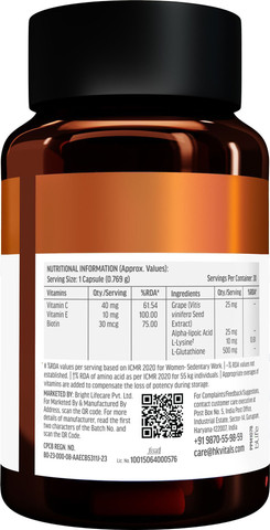 HEALTHKART hk vitals Collagen (Orange, 100g) & Glutathione (30 Capsules) & MV+ Women Price in India