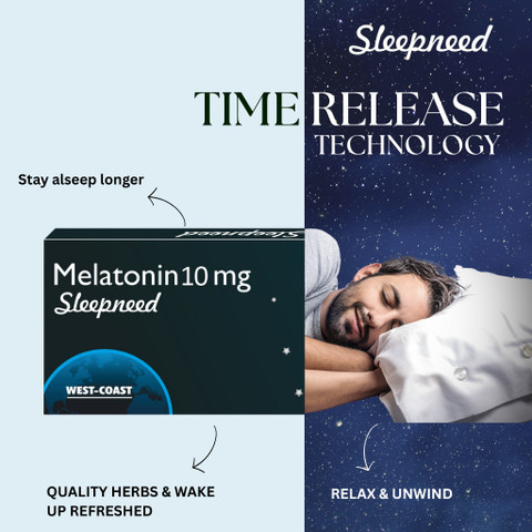 West Coast Sleepneed Pharma Grade Melatonin 10mg Sleeping Pills