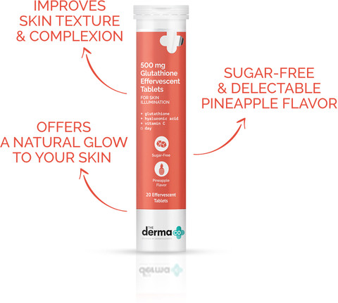 derma glow with glutathione The Derma Co 500 mg Glutathione Effervescent Tablets for Skin Illumination  Price in India