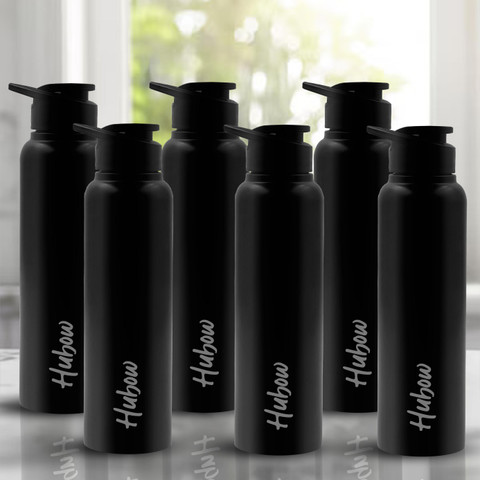 Flipkart.com | Hubow Black Prime Stainless Steel Water Bottle