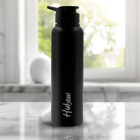 Flipkart.com | Hubow Black Prime Stainless Steel Water Bottle