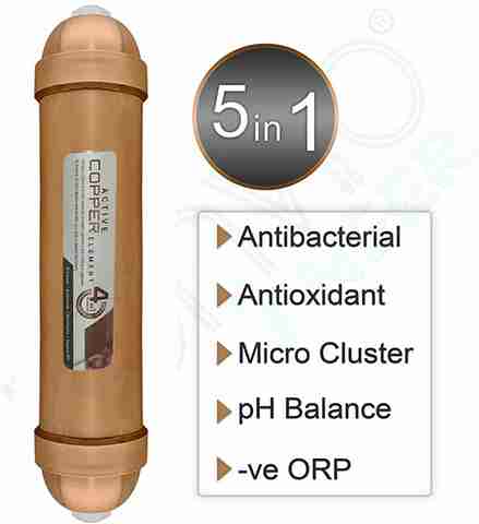 AquaDpure Active Copper 4 in 1Mineral Filter Cartridge for 12 L RO + UV ...