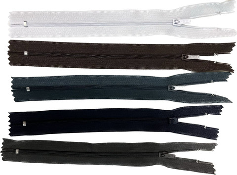 GIL Tailoring Zippers Pant fasteners dark colour mix 5 packets