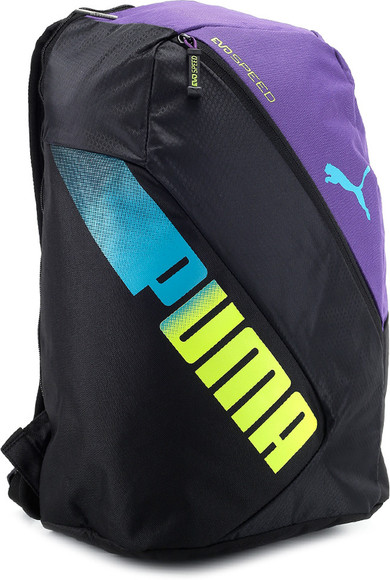 PUMA Evo Speed Backpack Black, Prism Violet, Fluro Yellow and Scuba Blue -  Price in India | Flipkart.com