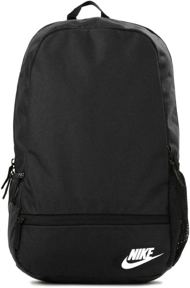nike backpack plain black 3 Brand Blitz 30L, 9AT048-023 | Padded 15 in sleeve, mesh organizer, side bottle pocket, 2 zip pockets. For boys, girls, men, women, gym, and travel liter capacity for daily essentials plus a laptop Nike Heritage logo backpack in