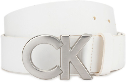 Calvin Klein Men White Genuine Leather Belt 100 - Price in  display picture 3