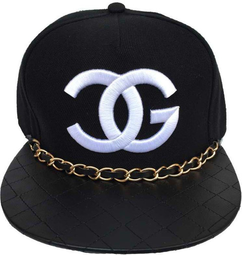 帽子 CHANEL BLACK CAP 90s y2k swag Kartrelic Chanel Snapback Embroidered Sports/Regular Cap - Buy