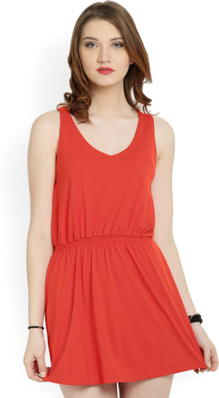 MANGO Women A-line Red Mini/Short Dress - Buy Orange MANGO Women A-line Red  Mini/Short Dress Online at Best Prices in India | Flipkart.com