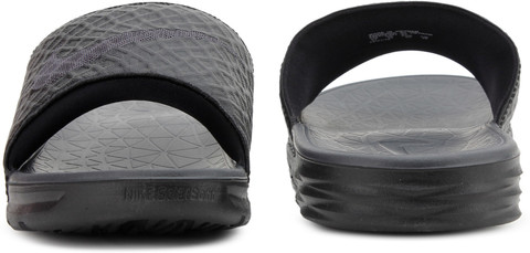NIKE Men BENASSI SOLARSOFT Slides - Buy Black Color NIKE Men