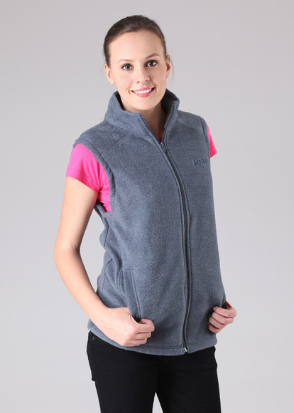 Wildcraft Sleeveless Solid Women Fleece Jacket - Buy Blue