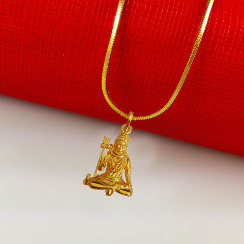 22k Gold Gold Pendant Shiv Locket Design Rich Famous Religious