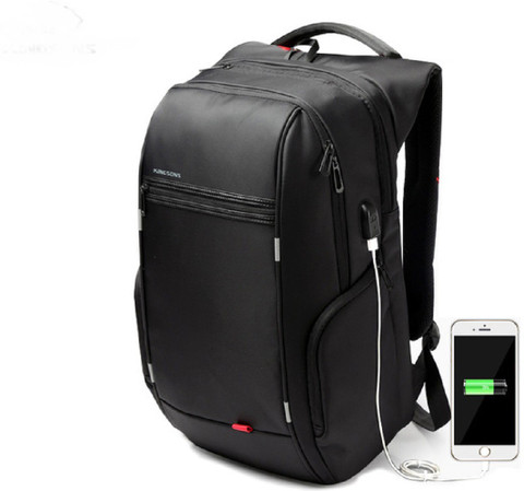 Kingsons Anti-Theft-USB-Coded-Lock 50 L Laptop Backpack Black