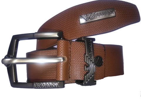 Giorgio Armani Men Tan Genuine Leather Belt TAN - Price in India
