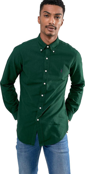 Ralph Lauren Men Solid Casual Dark Green Shirt - Buy Ralph Lauren Men Solid  Casual Dark Green Shirt Online at Best Prices in India | Flipkart.com