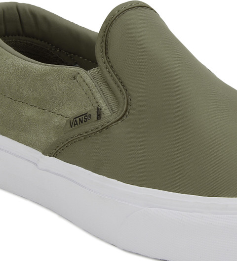 VANS SURPLUS NYLON SLIP-ON ブラック VANS SURPLUS NYLON SLIP-ON - DUSKY GREEN