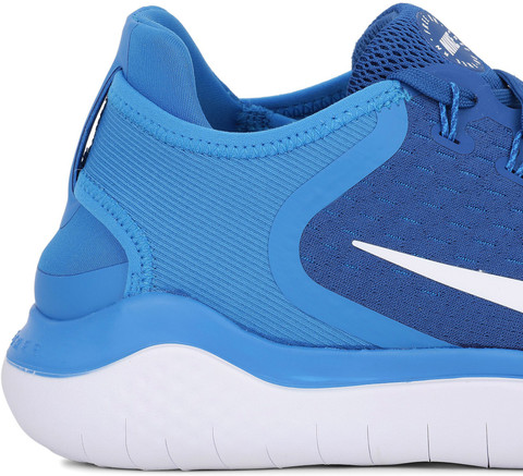 nike free rn 2018 blue running shoes