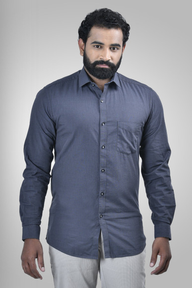 Adam Parker Men Solid Casual Grey Shirt - Buy Adam Parker