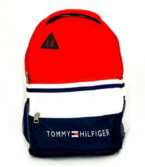 TOMMY HILFIGER Red Polyester colleage & Tourist backpack  display picture 3