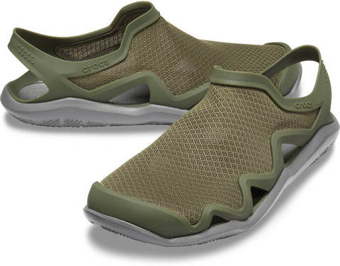 CROCS Swiftwater Men Sandals - Buy Green Color CROCS  display picture 2