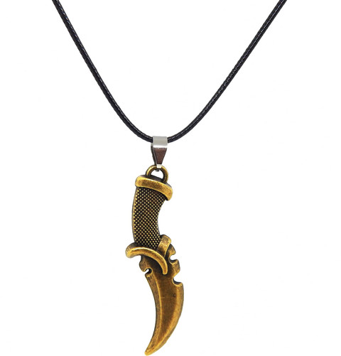 FRESH VIBES Stylish Long Leather Rope Knife Pendant Locket