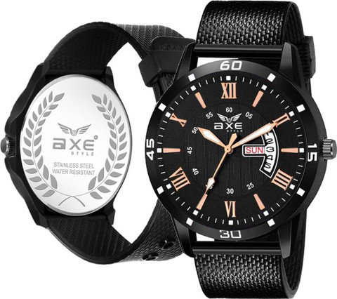 AXE Style XDD-7066 Black Men Watch/Watches & Branded Day&Date