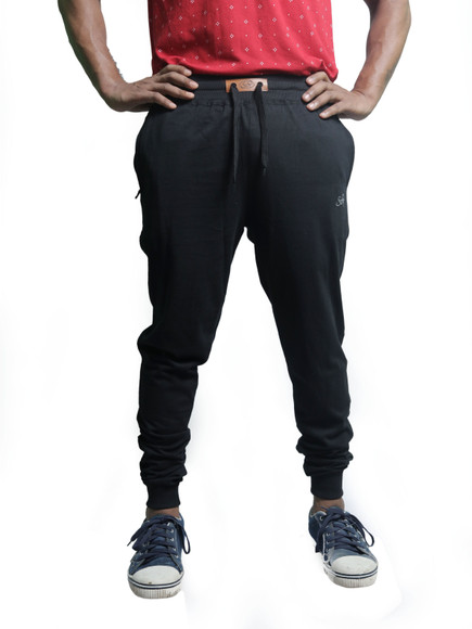 SOOTI Solid Men Black Track Pants - Buy SOOTI Solid Men Black
