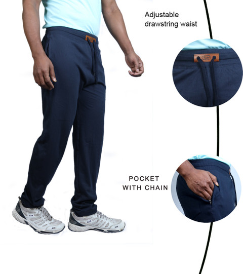 SOOTI Solid Men Blue Track Pants - Buy SOOTI Solid Men Blue Track