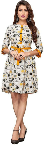 VIVA FASHION Women Fit and Flare Grey Knee Length Dress - Buy VIVA FASHION  Women Fit and Flare Grey Knee Length Dress Online at Best Prices in India |  Flipkart.com