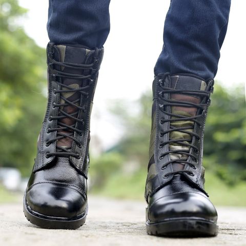fasczo men black mens boots casual