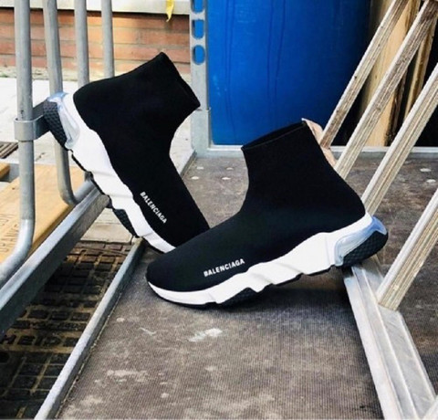 靴 BALENCIAGA SPEED TRAINER CLEARSOLE The Balenciaga SPEED TRAINER CLEAR SOLE Slip On Sneakers For