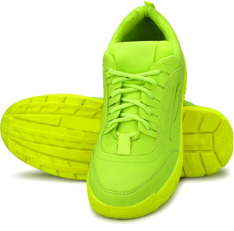 BOOTDOM FULL NEON GREEN SPORT SHOES NEON GREEN CASUAL SPORT SHOES